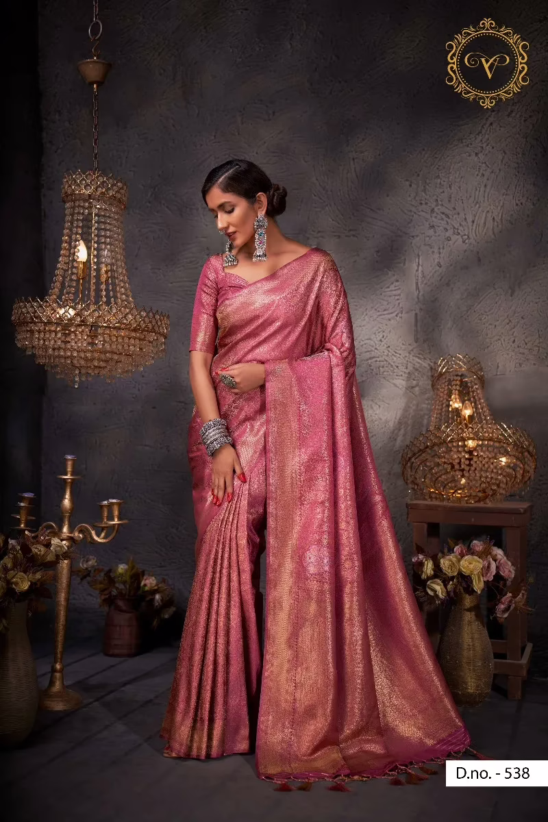 Ayana Pink Zari Women Saree