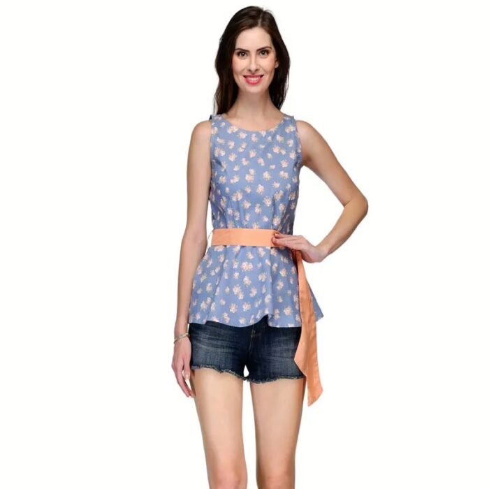 Bumpkin printed belted peplum top