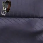 Raymond Black Stripes Trouser Fabric Free Belt