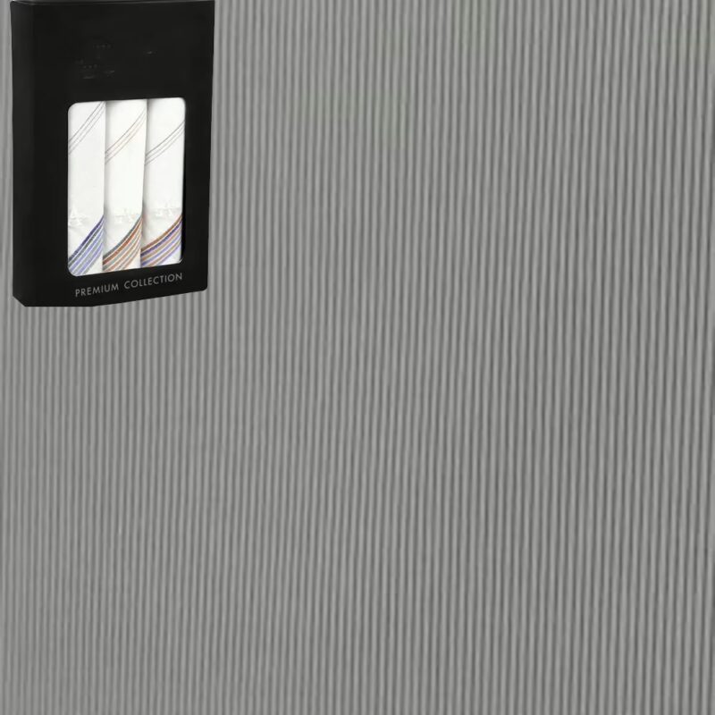 Raymond White With Grey Linning Shirting Fabric Free Handkerchief