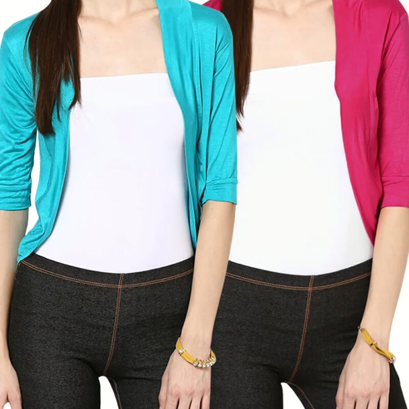 Pack Of Green & Pink Shrug