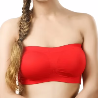 No Boundaries Red Tube Bra