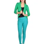 Stylish Green Softwear Plain Shrug