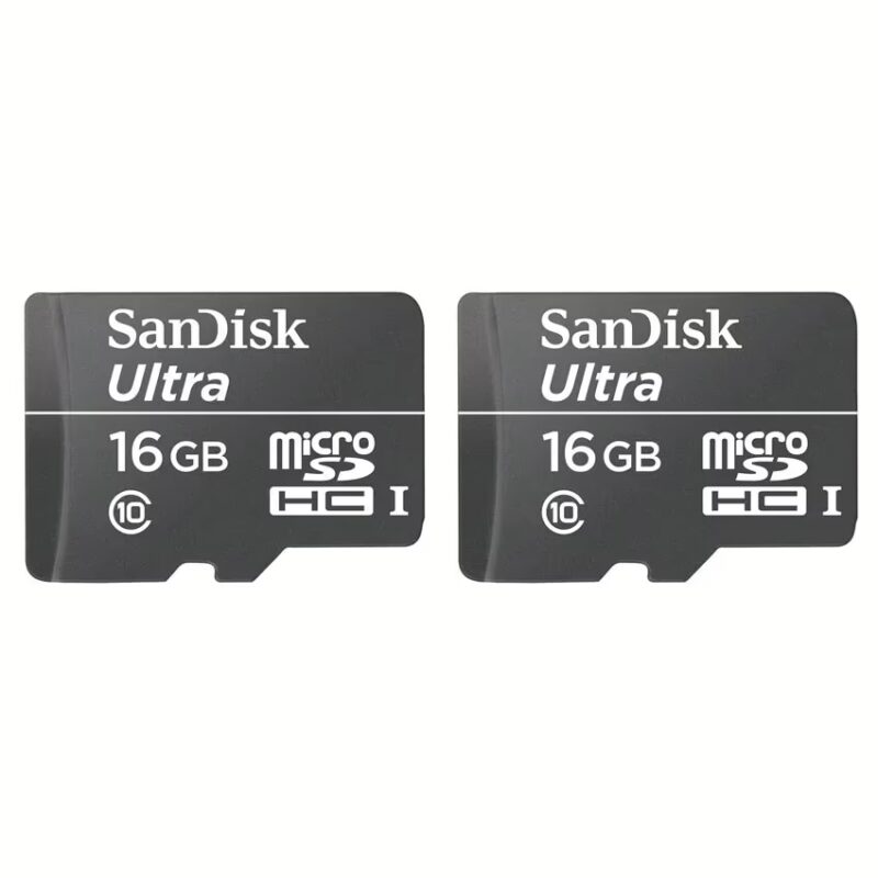 Pack Of 2 SanDisk 16 GB Ultra Micro SD Card