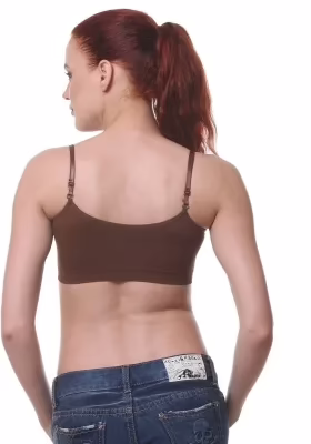 Comfort Women Brown Straps Sports Bra - Image 2