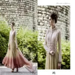 Mizzoli Beige Pink Georgette Anarkali  Suit