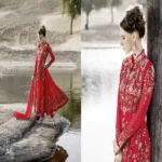 Mizzoli Red Georgette Anarkali  Suit
