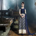 Mizzoli Black Camirc Cotton Anarkali  Suit
