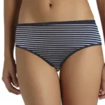 Hello You- Black & White Organic Cotton Stripe Panty