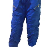 Knee Length Blue Cotton Capri