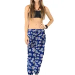 Blue Floral Print Afghani Pajama