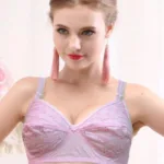 Charming Chicken Work Pink Cotton Plus Size 38,40 Bra Pack Of 3