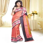 Original Modern Art Hand Painting Silk Saree