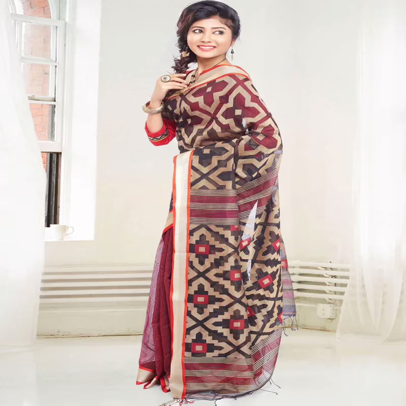 Designer Handloom Ethnic Saree with Indian Handlom Mark - Image 2