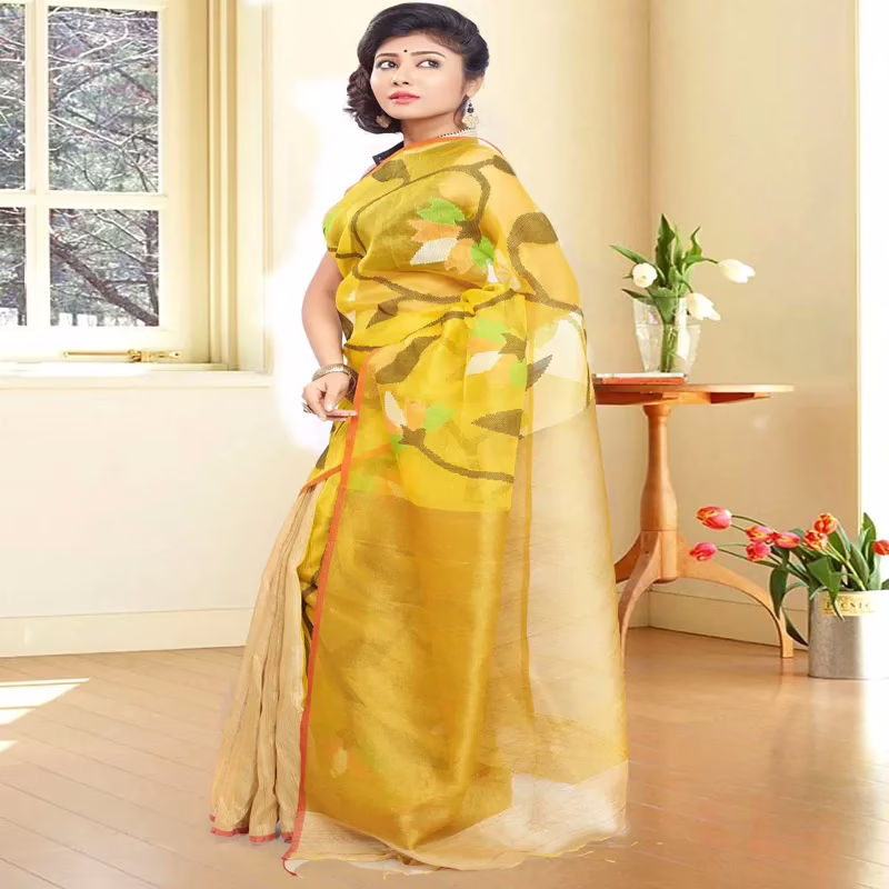 Designer Handloom Ethnic Saree with Indian Handlom Mark - Image 2