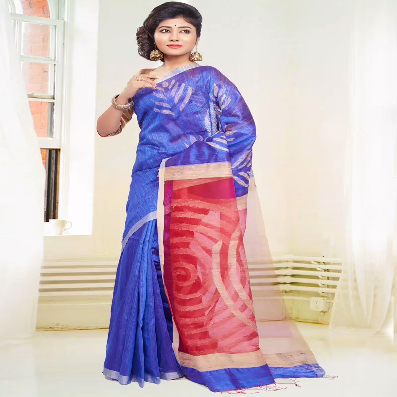 Designer Handloom Ethnic Saree with Indian Handlom Mark - Image 3