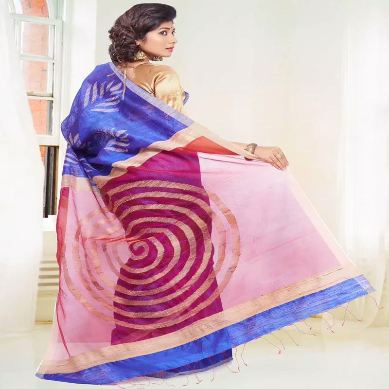 Designer Handloom Ethnic Saree with Indian Handlom Mark - Image 2