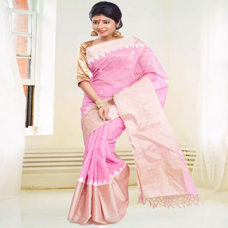 Designer Handloom Ethnic Saree with Indian Handlom Mark - Image 3