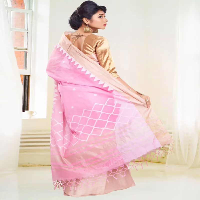 Designer Handloom Ethnic Saree with Indian Handlom Mark - Image 2