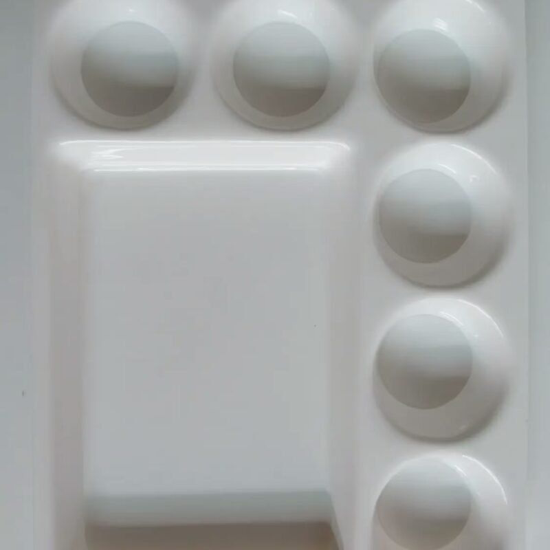 Chhajer Handicraft Acrylic 7 Partition Plate in Round Bowl