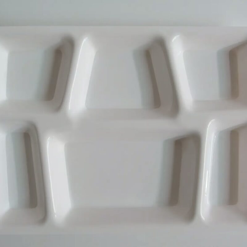 Chhajer Handicraft Acrylic 6 Partition Plate