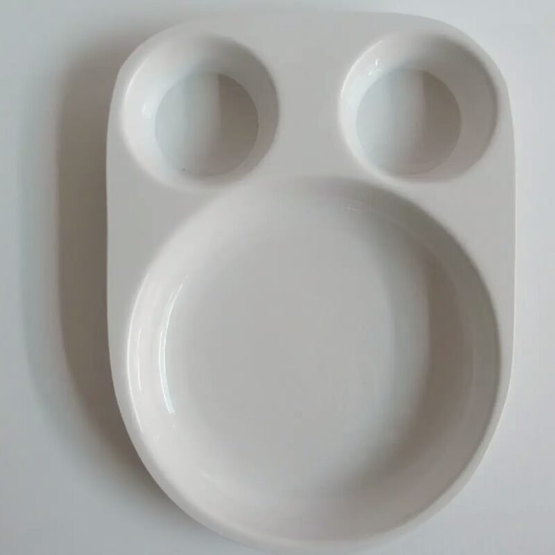 Chhajer Handicraft Acrylic 3 Partition Plate