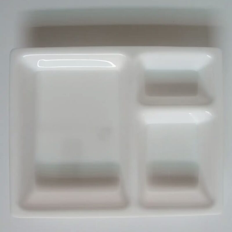 Chhajer Handicraft Acrylic 3 Partition Plate