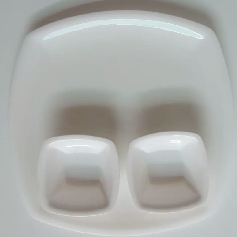 Chhajer Handicraft Acrylic Square Plate with Bowls