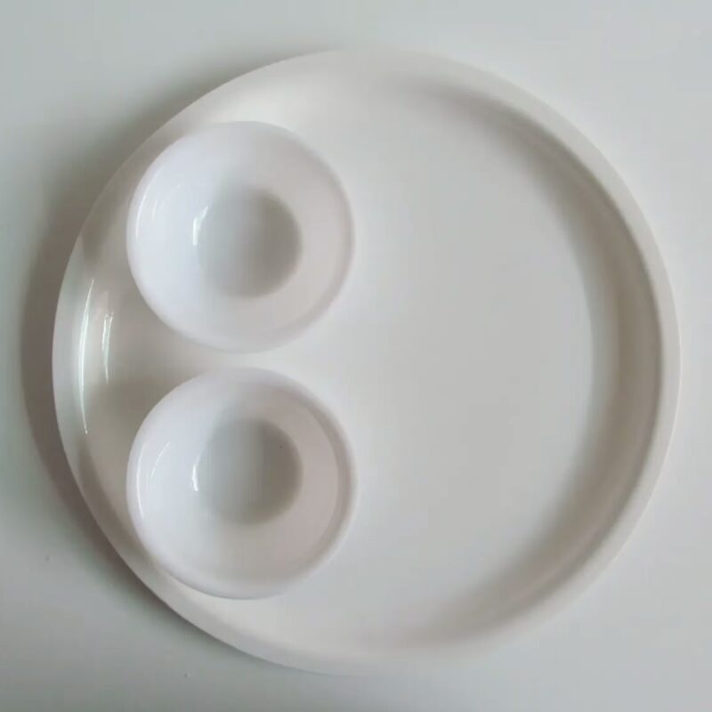 Chhajer Handicraft Acrylic Round Plate with Bowls