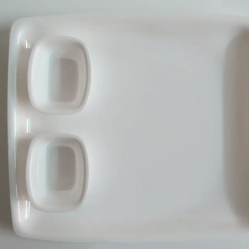 Chhajer Handicraft Acrylic Rectangle Plate with Bowls