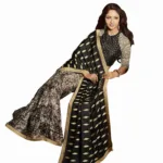 Club Art Decor Designer Cream Saree With Pure Natural Fabrics