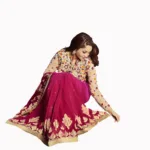 Club Art Decor Designer Pink Saree With Pure Natural Fabrics