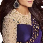 Club Art Decor Designer Blue Saree With Pure Natural Fabrics
