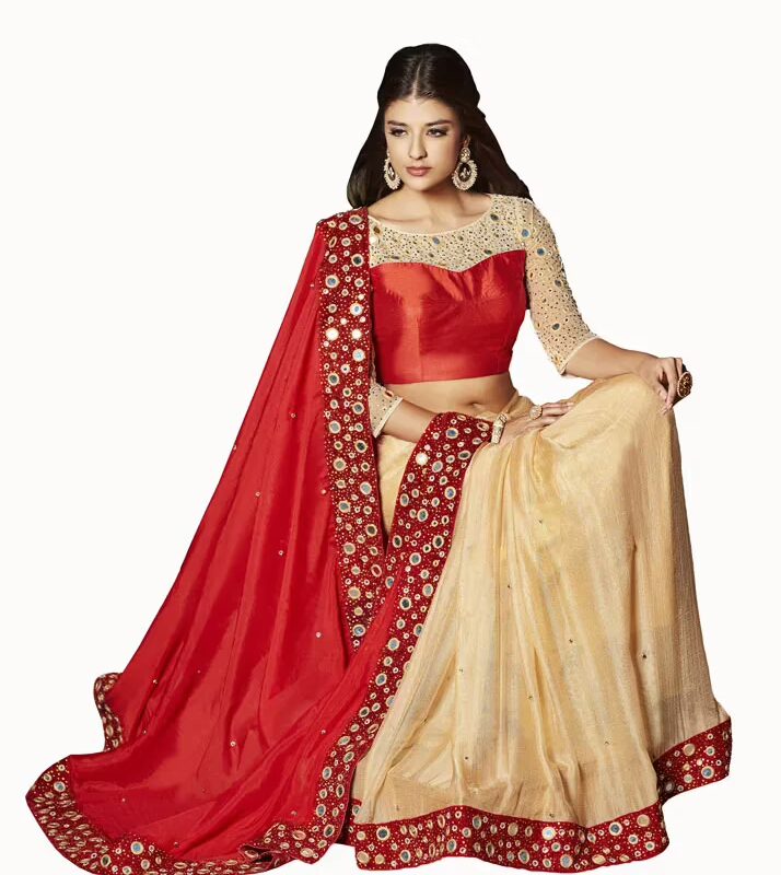 Club Art Decor Designer Red Saree With Pure Natural Fabrics