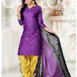 V&V Latest Cotton Purple Dress Material