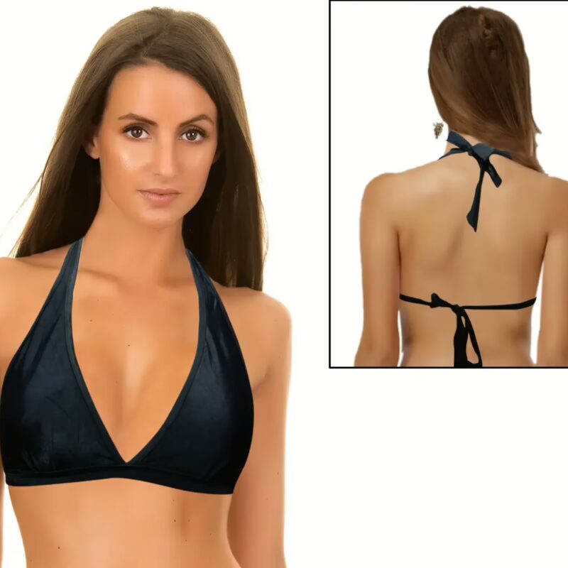 Black Best Fitting Padded Halter Neck Bra