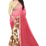 Multicolour Printed Occation Wear Saree With Matching Blouse Piecee