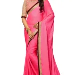Akriti Megenta & Beige Traditional Saree With Matching Blouse Piece
