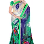 Alpana Mustard Georgette Traditional Saree With Matching Blouse Piece