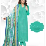 V&V Purchase Mint Color Schiffli Work Dress Material