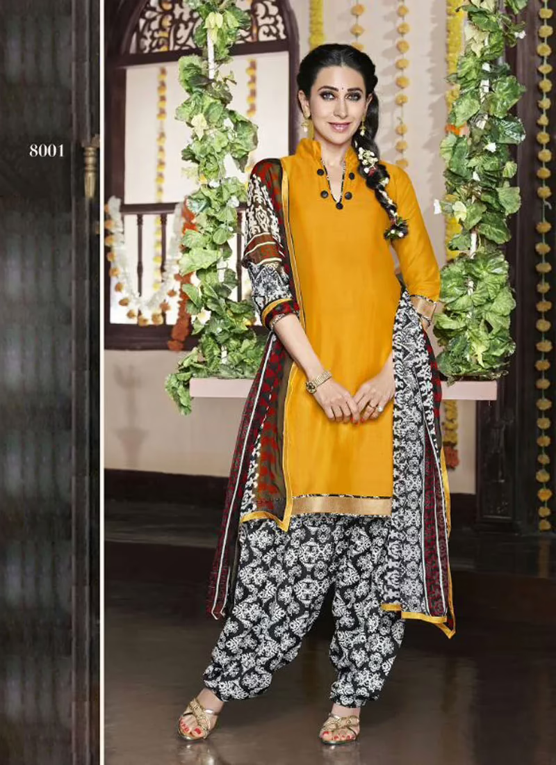 V&V Karishma Kapoor Patiala Cotton Dress Material