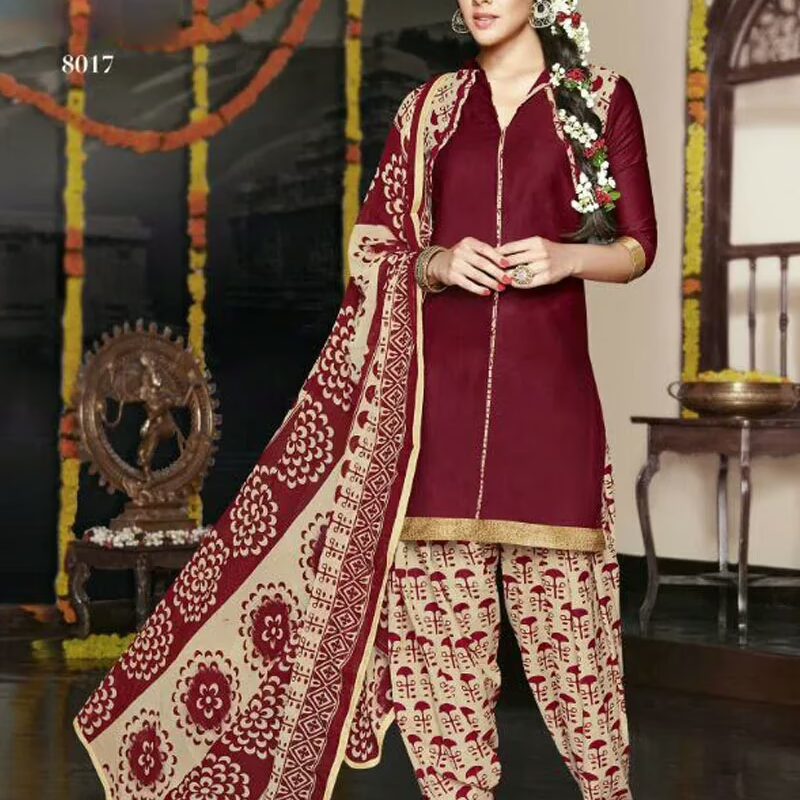 V&V Fancy Karishma Kapoor Patiala Cotton Dress Material