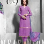 V&V Shopping For Purple Schilli Work Dress Material