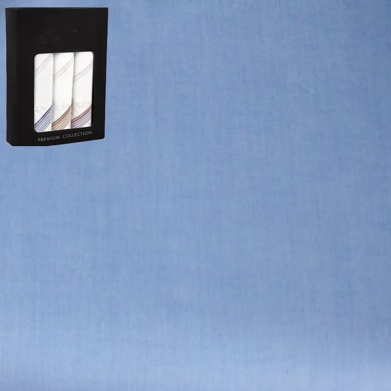Raymond Men Poly blended Shirt Fabric_Blue Free Handkerchief
