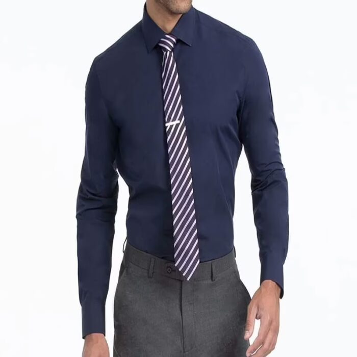 Raymond Men Poly blended Shirt Fabric_Blue Free Tie