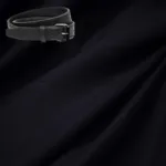 Raymond Black Self Linning Trouser Fabric Free Belt