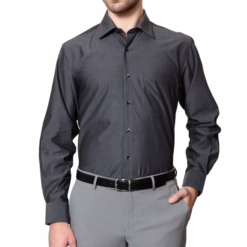 Raymond Plain Grey Shirting Fabric Free Tie