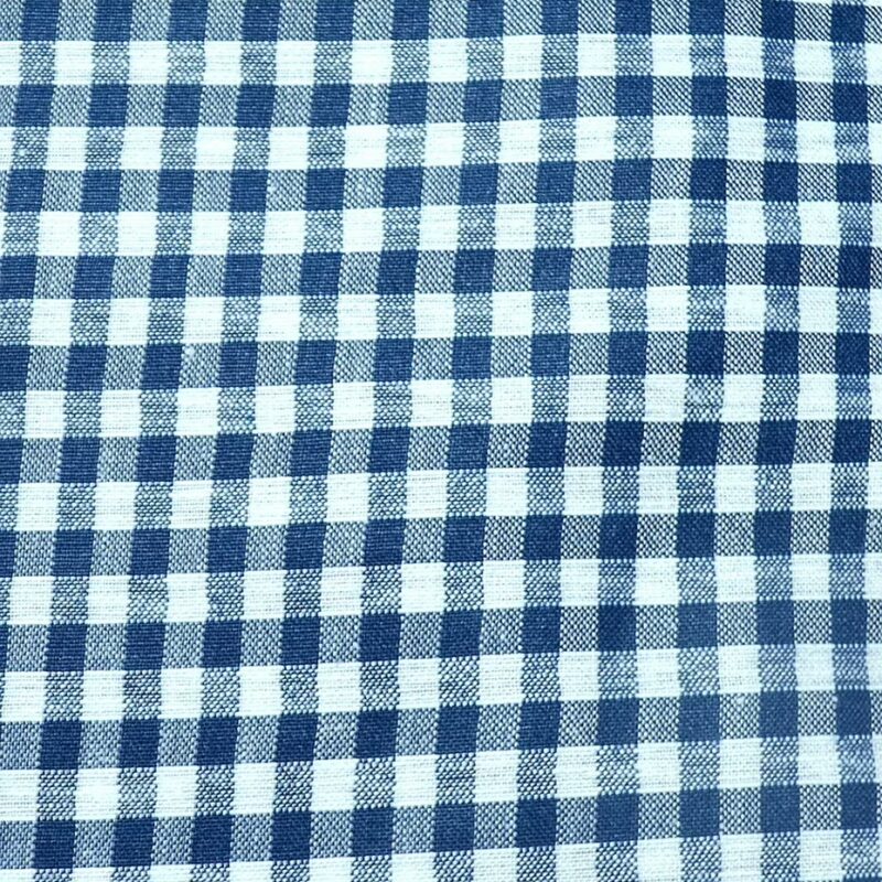 Raymond-Narrow Thick Blue & White Checks Cotton Blended Shirt Fabric