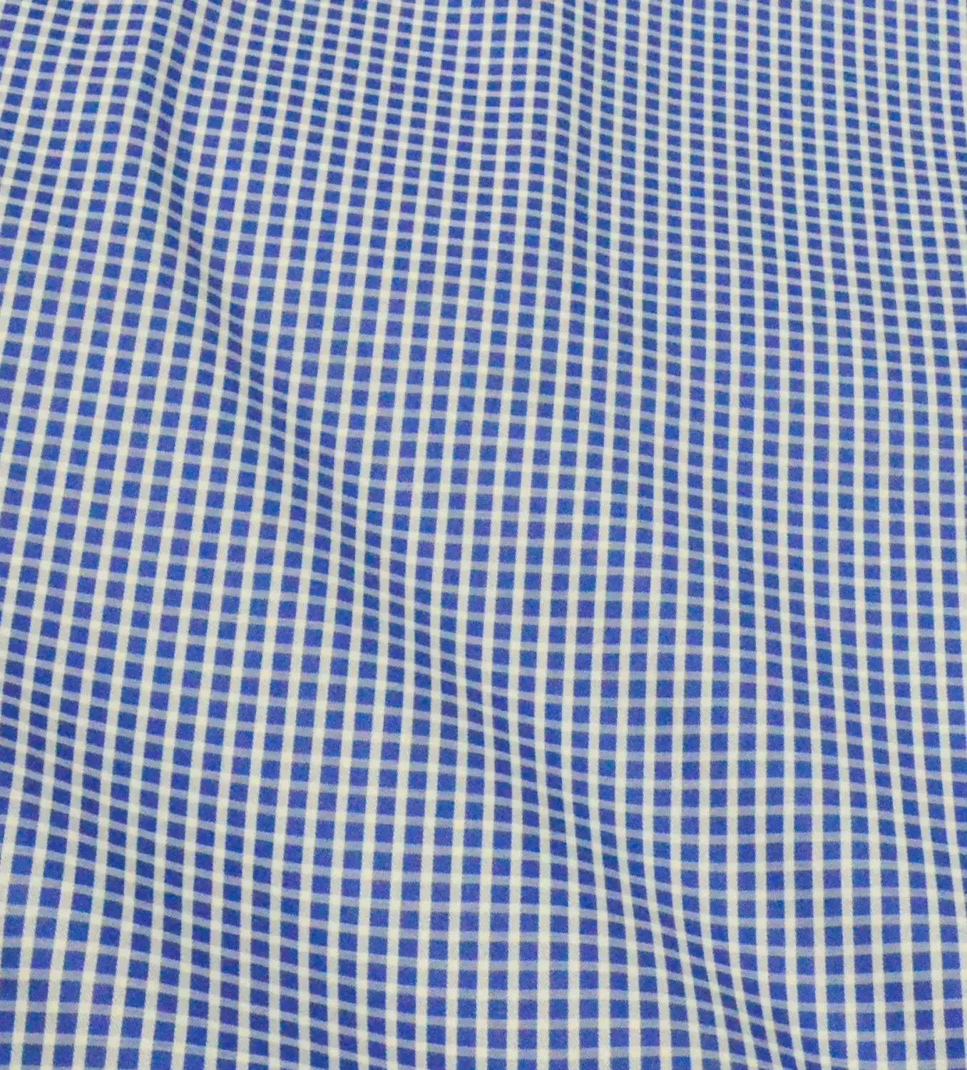 Raymond Dark Blue With White Lining Cotton Blended Shirting Fabric