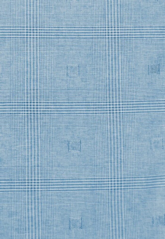Raymond Light Blue With Checks & Linning Cotton Blended Shirting Fabric